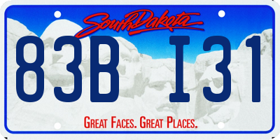 SD license plate 83BI31