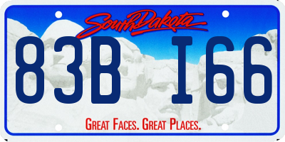 SD license plate 83BI66