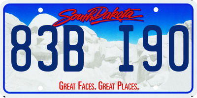 SD license plate 83BI90