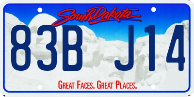 SD license plate 83BJ14