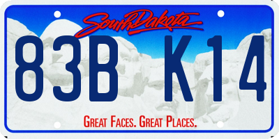 SD license plate 83BK14