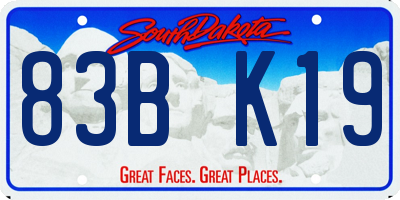SD license plate 83BK19