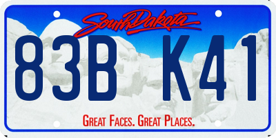 SD license plate 83BK41