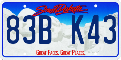 SD license plate 83BK43