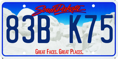 SD license plate 83BK75