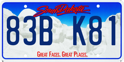 SD license plate 83BK81