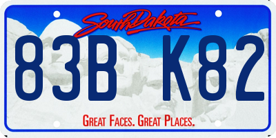 SD license plate 83BK82