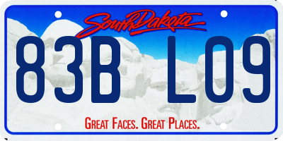 SD license plate 83BL09