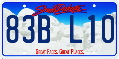 SD license plate 83BL10