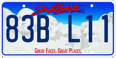 SD license plate 83BL11