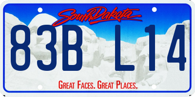 SD license plate 83BL14