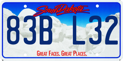 SD license plate 83BL32