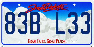 SD license plate 83BL33