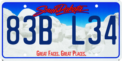SD license plate 83BL34