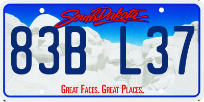 SD license plate 83BL37