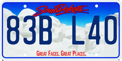 SD license plate 83BL40