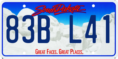 SD license plate 83BL41