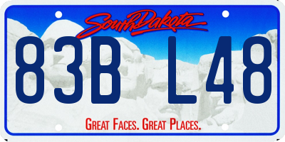 SD license plate 83BL48