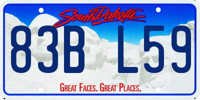 SD license plate 83BL59
