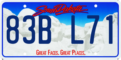 SD license plate 83BL71