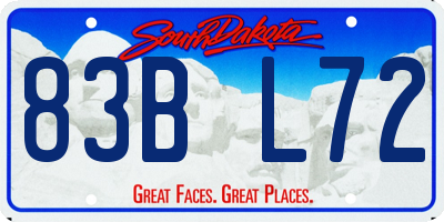 SD license plate 83BL72
