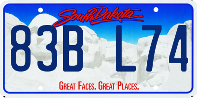 SD license plate 83BL74