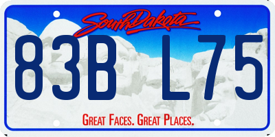 SD license plate 83BL75