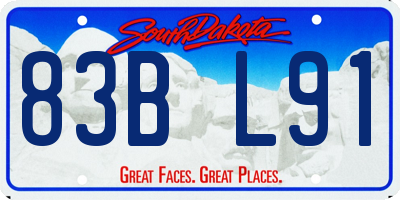 SD license plate 83BL91