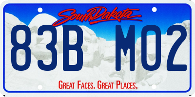 SD license plate 83BM02