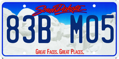 SD license plate 83BM05