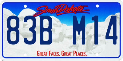 SD license plate 83BM14