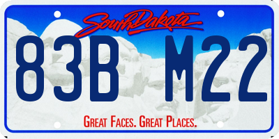 SD license plate 83BM22