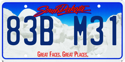 SD license plate 83BM31