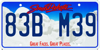 SD license plate 83BM39
