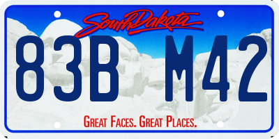 SD license plate 83BM42