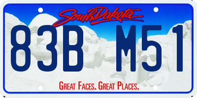 SD license plate 83BM51