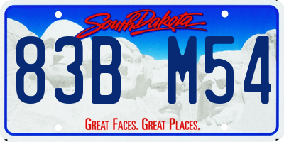 SD license plate 83BM54