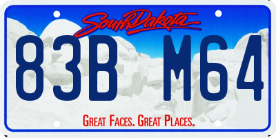 SD license plate 83BM64