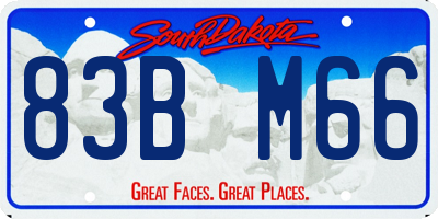 SD license plate 83BM66