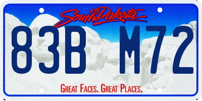 SD license plate 83BM72