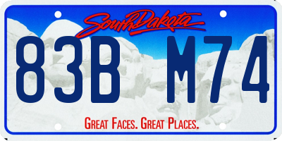SD license plate 83BM74