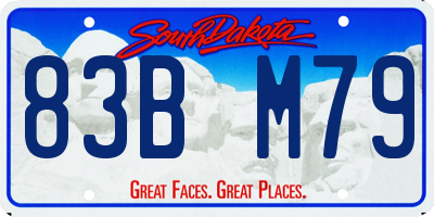 SD license plate 83BM79