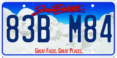 SD license plate 83BM84