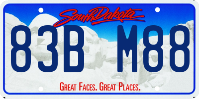 SD license plate 83BM88