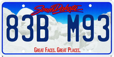 SD license plate 83BM93