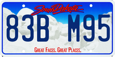 SD license plate 83BM95