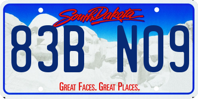 SD license plate 83BN09
