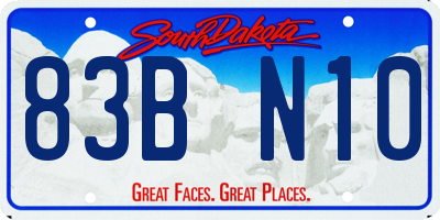 SD license plate 83BN10