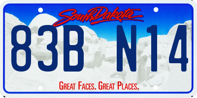SD license plate 83BN14