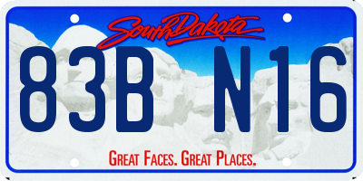SD license plate 83BN16